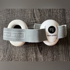 New Junior Baby Noise Reduction Earmuffs Adjustable Gray/White Band, 0-36 Months